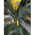 thumbnail image 2 of John Deere Toddler Boys' Hooded Zip-Up Rain Jacket Green Yellow Camo, 2 of 7