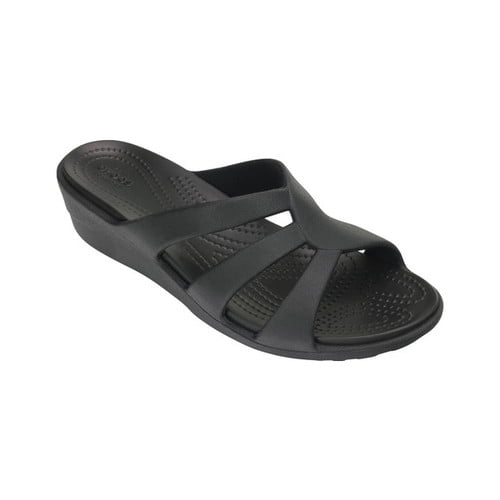 crocs women's sanrah strappy wedge sandal