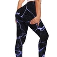 thumbnail image 5 of YUEHUA Women's Marble Print Honeycomb Yoga Leggings, Tummy Control Butt Lifting Pants, High Waist Compression Workout Tights, 5 of 7