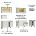 thumbnail image 4 of Cocina Integral MADESA Verona 300 cm Blanco 225 cm altura, 4 of 9