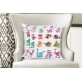 thumbnail image 4 of Ambesonne Colorful Throw Pillow Cover 2 Pack, Dinosaurs Extinction, 20", Multicolor, 4 of 6