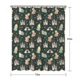 thumbnail image 5 of Dark Green Princess Castle Rainbow Pattern Shower Curtain 72"x84" ,Bathroom Decorative Shower Curtains Set with 12 Hooks,Modern Waterproof Washable Shower Curtain, 5 of 6