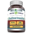 thumbnail image 1 of Amazing Nutrition Choline Inositol 500mg 200 Cápsulas Salud Cerebral, 1 of 3