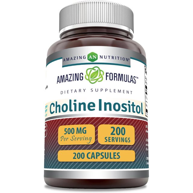 Amazing Nutrition Choline Inositol 500mg 200 Cápsulas Salud Cerebral