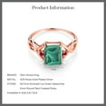 thumbnail image 5 of Gem Stone King 3.60 Ct Green Malachite Red Created Ruby 18K Rose Gold Plated Silver Ring (Size 6), 5 of 5