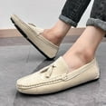 thumbnail image 6 of Mens Boat Leather Dress Shoes Driving Loafers Classic Slip on Walking Casual, 6 of 7