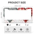 thumbnail image 3 of Tartan Patchworks Hearts License Plate Cover 2 Pieces Valentine Decorations Licenses Plates Frames Front Licenses Plate Covers Car Tag Frame for Women 2 Hole Quality Aluminum License Plate Frame, 3 of 6