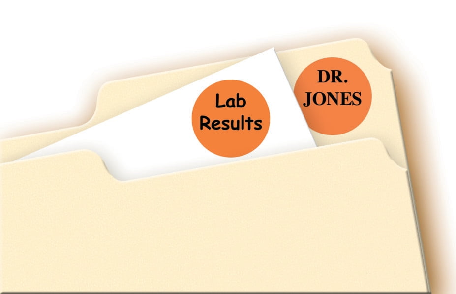 Avery Printable Color Coding Round Labels, 3/4 inch Diameter, Orange, 1,008 per Pack, 2 Packs, 2,016 Customizable Labels Total (07872)