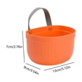 thumbnail image 3 of Hanging Storage Basket Colorful Plastic Bins Garlic Ginger Fill Ventilated Wall Mount Grey Top Handles Kitchen Spice Pantry Organizer, 3 of 3
