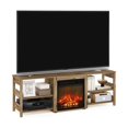thumbnail image 4 of Furinno Classic 70 Inch TV Stand with Fireplace, Flagstaff Oak, 4 of 7