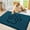 Atlantic Blue and Black, variant on Dog Door Mat for Muddy Paws, Absorbent Dirt Trapper Non Slip Quick Dry Washable Chenille Mat for Mud Dogs, Entry Rug for Indoor and Outdoor (24x16 Inches, Atlantic Blue and White)