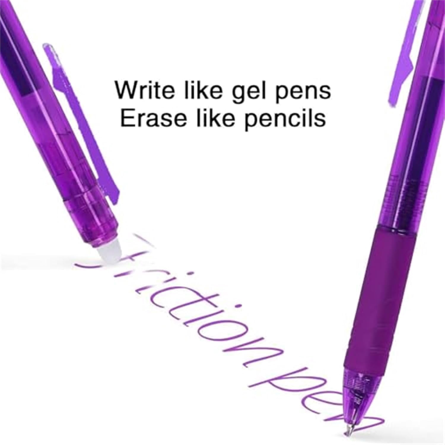 Multi Color Erasable Gel Pens, 12 Pack 0.7mm Retractable Fine Point, Smooth Writing Comfort Grip, Built-in Eraser Make Mistakes Disappear for Note Taking Journaling Drawing