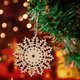 thumbnail image 5 of 24 piezas de recortes de madera para adornos de copos de nieve, árbol de Navidad de madera Abanopi Adornos de copo de nieve de madera, 5 of 5