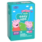 Pampers Easy Ups Peppa Potty Training Pants Girls Size 4T-5T, 18 Count (Select for More Options)