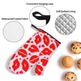 thumbnail image 3 of Daiia Lips Kiss Pattern Oven Mitts and Pot Holders 4 pcs Set,High Heat Resistant 500 Degree Extra Thicken Long Kitchen Cotton Oven Glove, 3 of 6