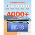 thumbnail image 4 of VEVOR 24V 100Ah LiFePO4 Lithium Battery Bluetooth Rechargeable Battery 50A BMS, 4 of 9