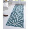thumbnail image 3 of Unique Loom Matrix Trellis Collection Area Rug - Motif (2' 7" x 13' Runner Blue/Ivory), 3 of 3