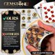 thumbnail image 3 of Baraja Gemstone Deck de plástico impermeable con diseño de gemas, 54 cartas, 2 paquetes, 3 of 9