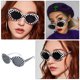 thumbnail image 5 of KAKOWELY Gafas de sol ovaladas para niñas, gafas de sol modernas, adorables gafas de sol vintage para mujer, 5 of 5