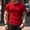 Red, variant on FRSASU Men's Muscle T-Shirts Stretch Short Sleeve Bodybuilding Workout Casual Slim Fit Tee Tops Red