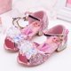 thumbnail image 1 of Sandalias de Disney para niñas, novedad de verano, zapatos de boca de pez para niños, zapatos de cristal para niñas pequeñas, zapatos de princesa elsa de Frozen, 27 plantillas de 17,9 cm Gao Jinjia LED, 1 of 2
