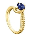 thumbnail image 3 of Mauli Jewels Rings for Women 1.11 Carat Inter wined Design Diamond And Sapphire Ring shared-prong 14k Yellow Gold, 3 of 6