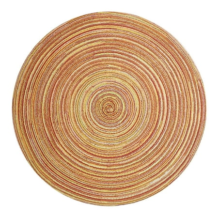 

Kitchen Placemats Clearance Shiogb Home Round Insulation Placemat Pvc Linen Woven Placemat Waterproof Non-Slip Insulation Placemat 30cm H Light Color