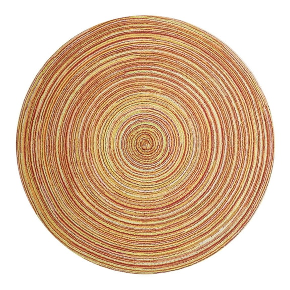 12-inch Round Heat Insulation Placemat Niriyo Non-Slip Table Mat for Dining, PVC Woven, Waterproof