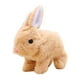 thumbnail image 4 of conejo de peluche Juguete de conejo de peluche Conejo de peluche Juguete de bebé Animal de peluche Caminar Sonidos de salto Encantador Pequeño conejo de juguete suave , MARRÓN, 4 of 8