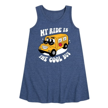

Instant Message - Cool School Bus - Toddler & Youth Girls A-line Dress