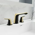 thumbnail image 2 of ANZZI 2-Handle 3-Hole 8 in. Widespread Bathroom Faucet With Pop-up Drain in Matte Black & Brushed Gold, 2 of 8