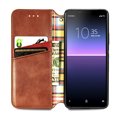 thumbnail image 5 of Étui pour Sony Xperia 10 II Flip Étui Portefeuille Flip Étui Magnétique Protecteur - Marron, 5 of 5