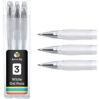 UNIMAX White Gel pens For Art Works (2 White + 8 Glitter + 12 Geltron) :  : Home