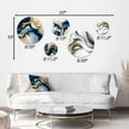 thumbnail image 4 of Designart "Golden and Azure Geode Marble II" Abstract Marble Metal Wall Art Set of 5 Piece, 4 of 5