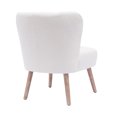 thumbnail image 5 of Modern 25" Wide Wingback Accent Chair with Water and Stain Resistant Boucle Upholstered Fabric, Cream, 5 of 5