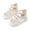 Beige, variant on breaise Girls Sandals Fashion Summer Strappy Flats Gladiator Sandals Shoes with Heel Zipper for Toddler/Little Kid/Big Kid