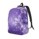 thumbnail image 1 of Balery Snowfall Sky White Purple Mochila Clásica Impresa Básica para Viaje, Mochila Escolar Resistente al Agua, Mochila de Lona con Correas Ajustables-Medium, 1 of 5