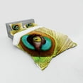 thumbnail image 3 of Ambesonne Colorful Bedding Set 3 Pcs, Peacock Feather Eye, Twin, Green Brown Turquoise, 3 of 3