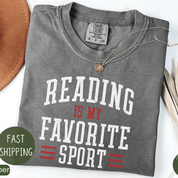 ANUNSHIRT Vintage Reading Is My Favorite Sport Shirt, Bookish Tee, Book Reader Gift, English Teacher Gift, Bookworm Tshirt, Librarian Shirt, Booklover Unisex S-5XL Hot Trending Shirt