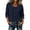 *Dark Blue, variant on Women's Peter Pan Collar Button Down Blouse , Ladies' Long Sleeve Babydoll Shirt , Casual Loose Fit Peplum Top For Women, Black , S-2XL