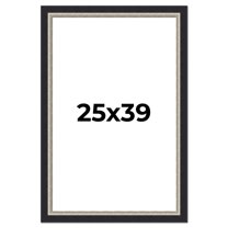 25x39 Frame Black Real Wood Picture Frame Width 2.25 Inches | Interior Frame Depth 0.5 Inches |