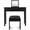 Black, variant on Topbuy 2 Drawers Make-up Mirror Set Vanity Dressing Table Flip-type Desktop with Stool White