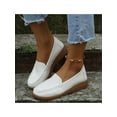 thumbnail image 4 of SIMANLAN Womens Comfort Driving Loafers Slip On Flats Casual Slippers Round Toe Penny Loafer Shoes Size 4.5-8.5 White 7.5, 4 of 6