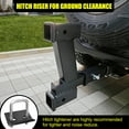 thumbnail image 6 of Trailer Dual Hitch Extender Adapter with 2-inch & 8-inch Riser/Drop, fit for 2" Receiver, 2-inch Solid Shank, 10000lbs Towing Capacity, 6 of 7