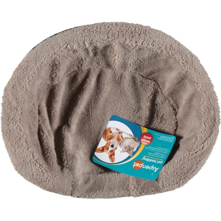 UPC: 0029695274831 | Aspen Pet Antimicrobial Deluxe Dog Bed Gray Blue Stripe 18 Oval