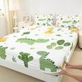 thumbnail image 3 of jejeloiu Cute Cartoon dinosaur Twin Sheet Sets,Zoo Animal Giraffe Twin Fitted Sheet,Tropical Desert Plant Cactus Flat Sheet For Kids Boys,Super Cozy Room Decor,3-Piece, 3 of 7
