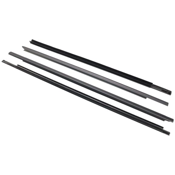 HEX AUTOPARTS Weatherstrip Window Moulding Trim for Car, 4 Pieces, Black