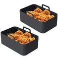 thumbnail image 1 of Silicone Pot for Ninjas Dual Air Fryer Reusable Silicone Air Fryer Liner Easy Cleaning Food Safe Air Fryer Accessories Air Fryer Rack Accessories for Air Fryer Oven Microwave, 1 of 3