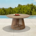thumbnail image 5 of Vivid Outdoor Patio Dining Chair in Light Eucalyptus Wood with Taupe Cushions, 5 of 12