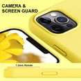 thumbnail image 4 of Compatible with iPhone 12 Pro Max Phone Case | Thickening Liquid Silicone | Anti-Scratch Microfiber Lining | Full-Body Duty Heavy Protection Case for iPhone 12 Pro Max Women Girls, Yellow, 4 of 12